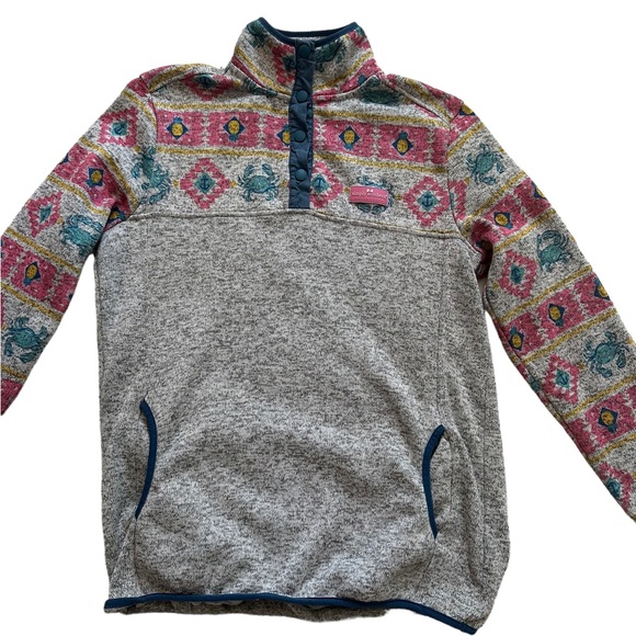 Simply Southern Tried And True Women's Comfy Quarter Button Pullover Size Large - Picture 4 of 8